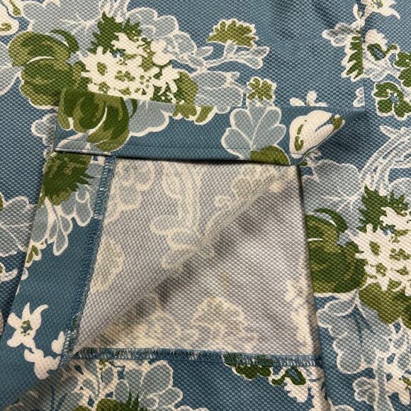 Talbots Woman Floral A-Line Skirt English Blue/Green Textured Cotton Size 16W - Picture 6 of 10